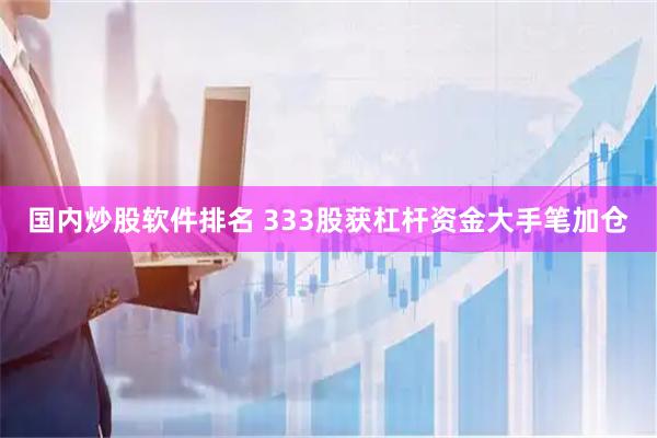 国内炒股软件排名 333股获杠杆资金大手笔加仓