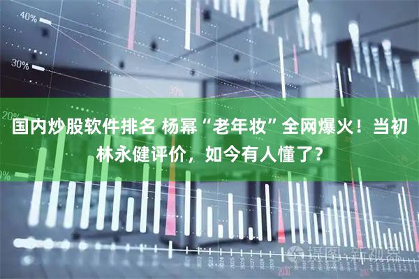 国内炒股软件排名 杨幂“老年妆”全网爆火！当初林永健评价，如今有人懂了？