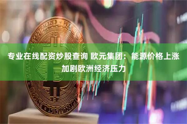 专业在线配资炒股查询 欧元集团：能源价格上涨加剧欧洲经济压力